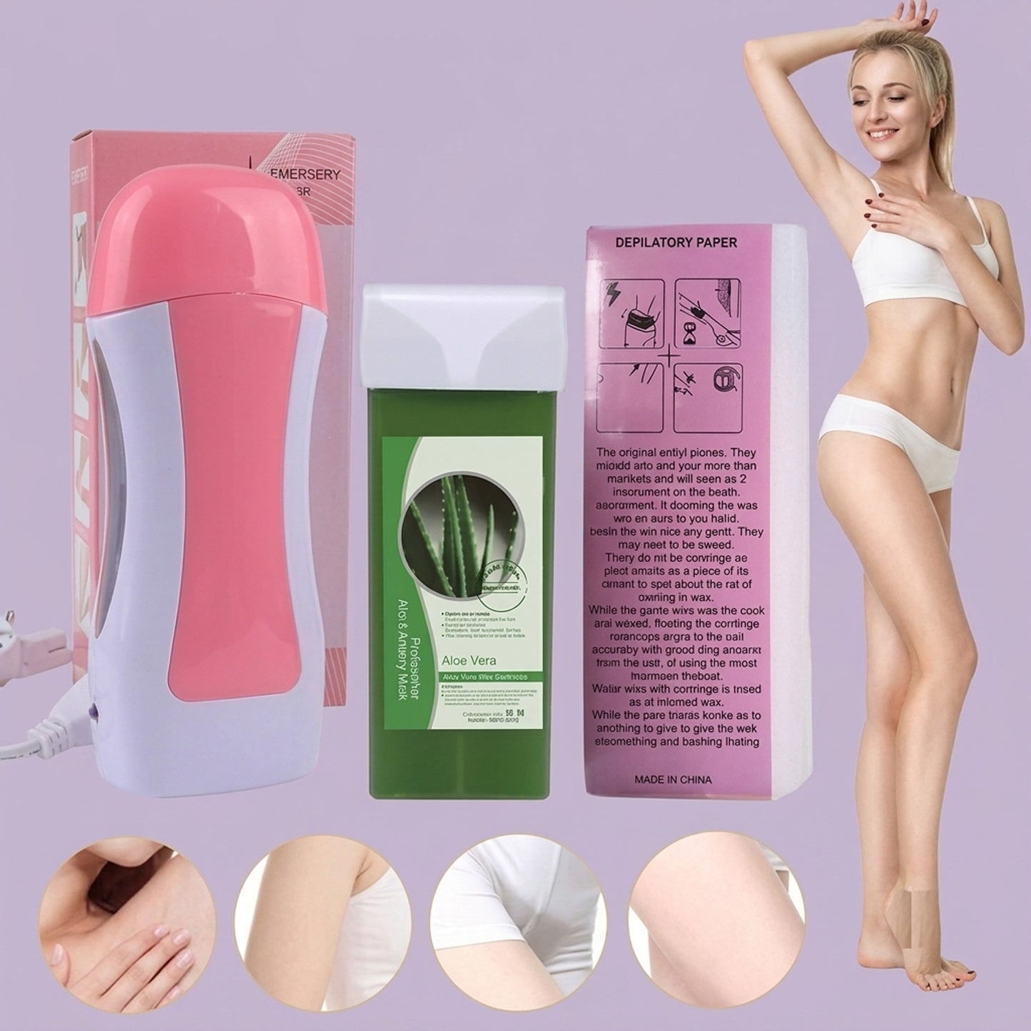 Complete Roll-On Waxing Kit & Heater Machine